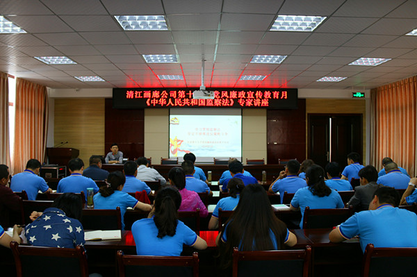 清江画廊公司组织开展第十九个党风廉政宣传教育月活动